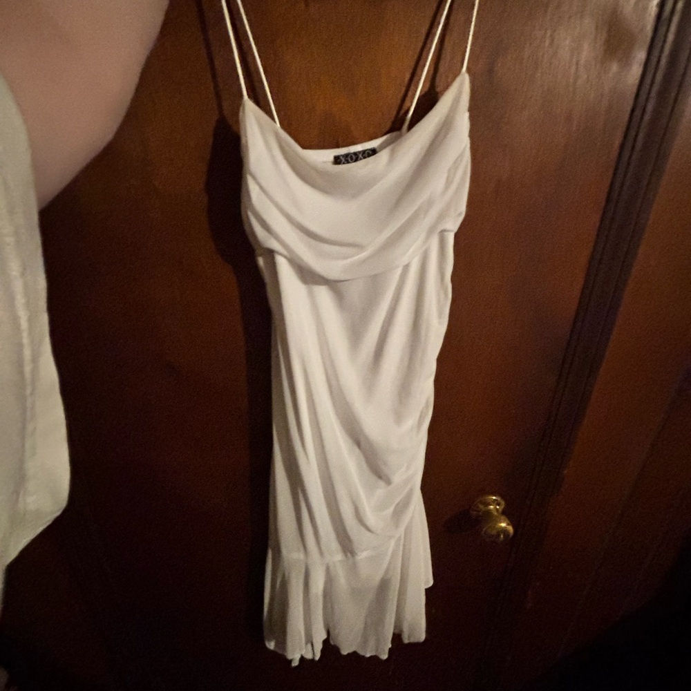 XOXO Strapless White Dress